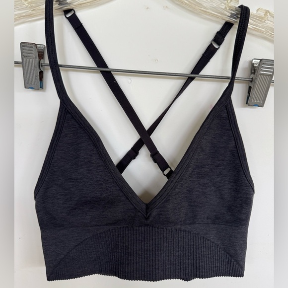 lululemon athletica Ebb To Street sports Bra - Heathered Black 4 - Picture 8 of 9
